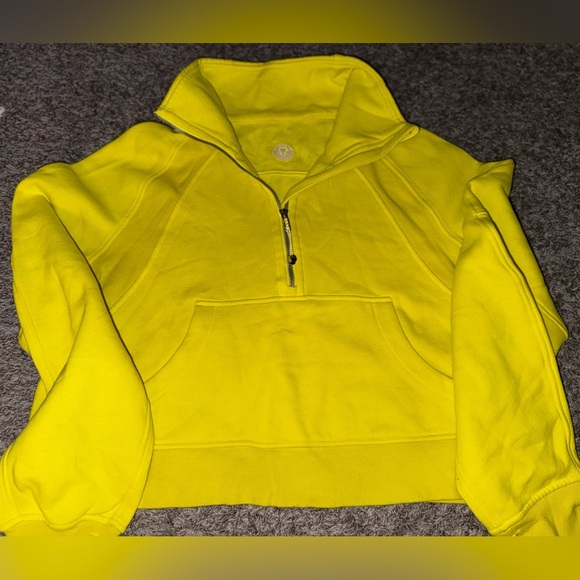 Women’s Lululemon Scuba Funnel Half-Zip Sonic Yellow Size Size M/L - Picture 6 of 16